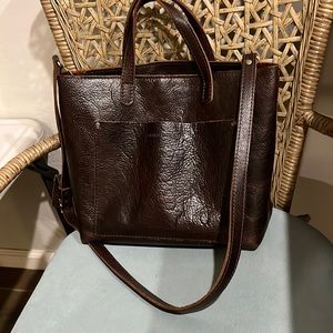 Portland leather Co. crossbody tote